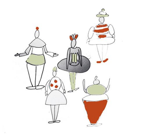 Luminaires Figurines le Ballet d’opéra par Hanna Krüger