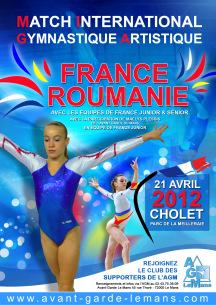 5 gymnastes de l’AGM en Lice pour le grand Evènement FRANCE / ROUMANIE le 21 avril 2012 à  Cholet !