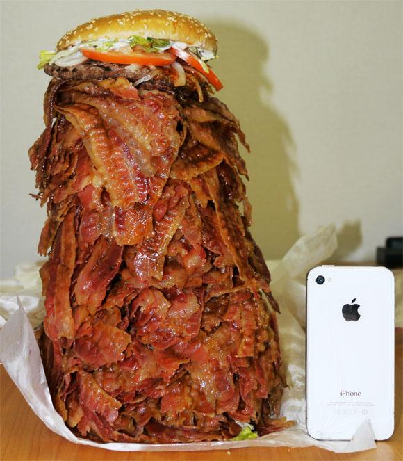 burger avec 1050 tranches bacon