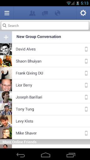 Facebook android group Android : une mise à jour Facebook