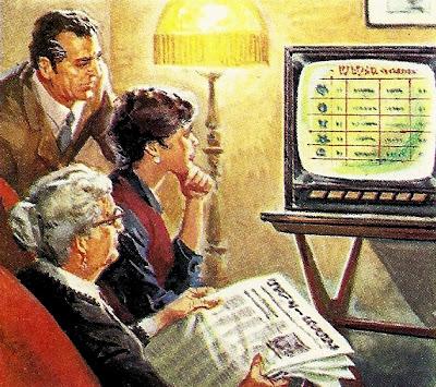 Les résultats des éléctions  à la télévision