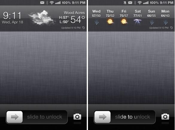 Forecast, la météo sur le LockScreen de votre iPhone...