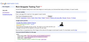 Google rich snippet tools