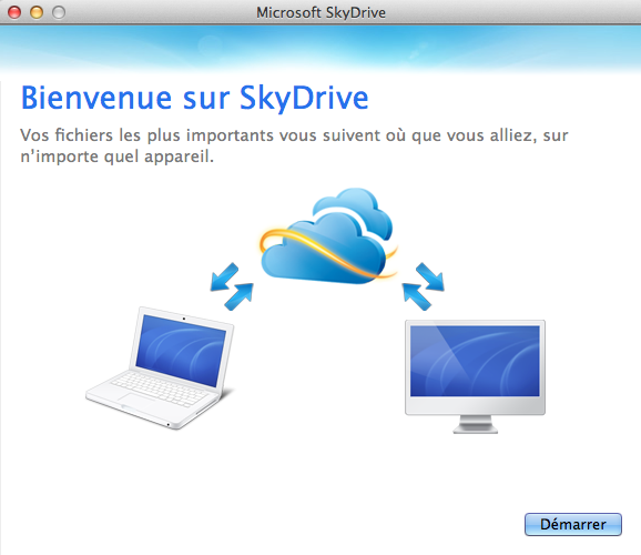 skydrive mac osx Microsoft Skydrive double Google et offre une application de synchronisation