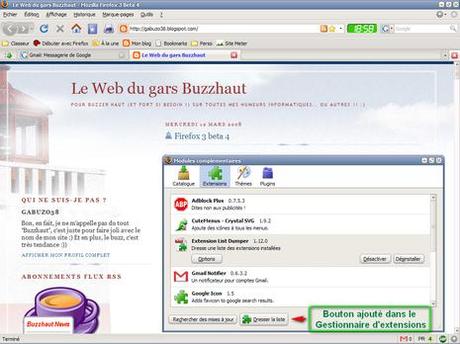 Firefox liste extensions 1 - addons list 1