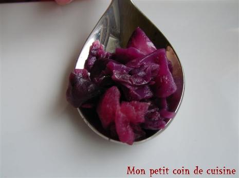 Confit de chou rouge aux pommes