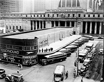 Greyhound and Penn Station, New York 1935