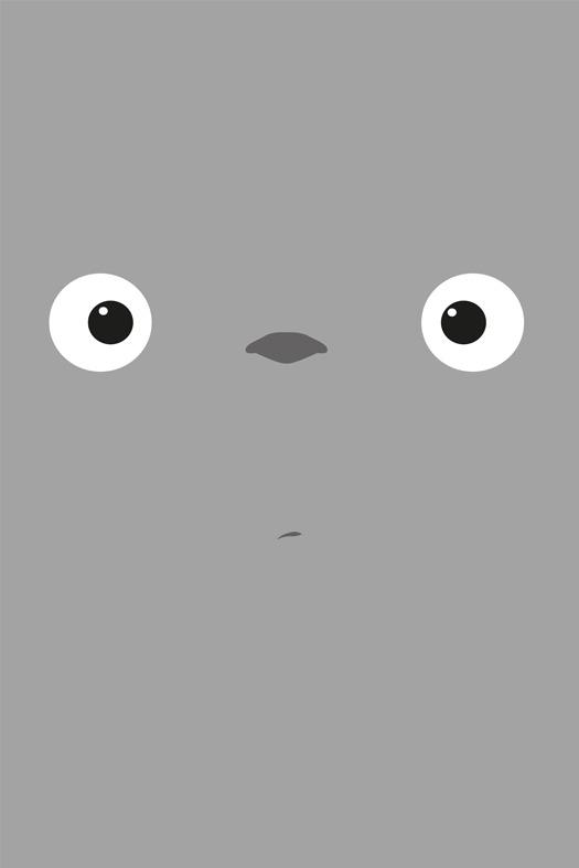 Affiche minimaliste Totoro, The Neighbour