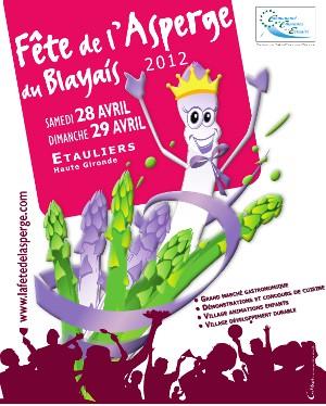 Affiche de la fête de l'asperge 2012 à Etauliers en Gironde