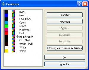 Scribus 02 : gestion des couleurs dans Scribus 1.4