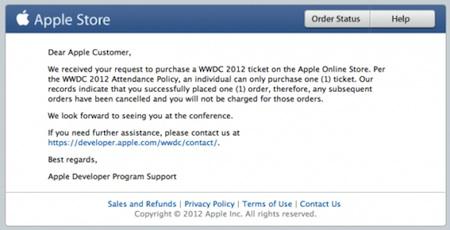 WWDC ’12 : des tickets annulés pour diversifier le nombre d’entreprises présentes ?