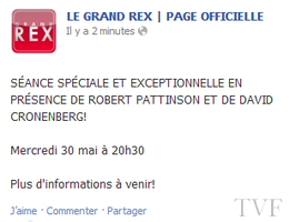 Séance spéciale de Cosmopolis avec Rob & Cronenberg