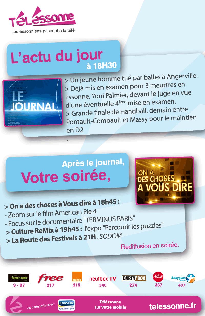 Les essonniens passent  à la télévision.