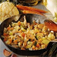 Cuisses de grenouilles aux légumes croquants