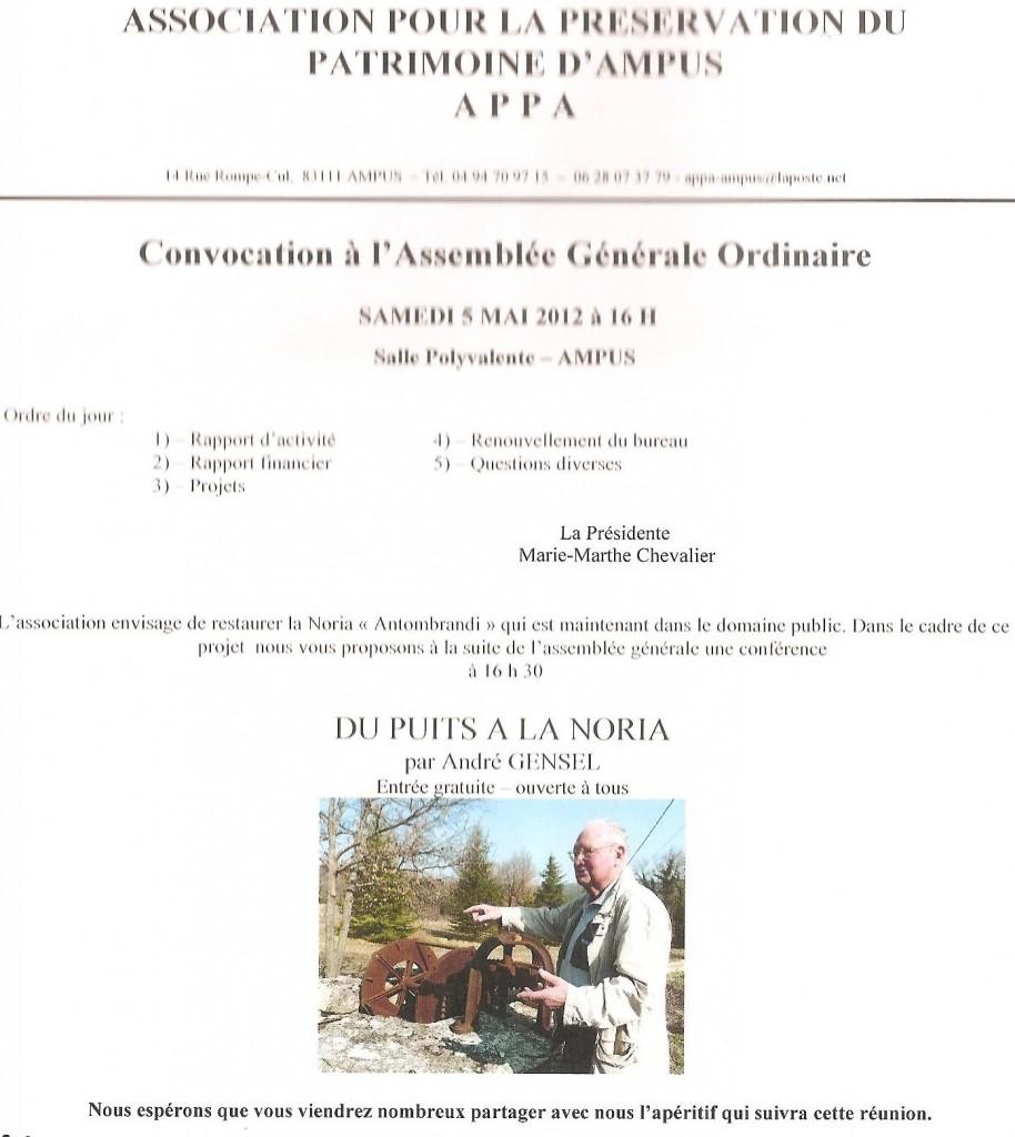 Assemblée générale de l’APPA