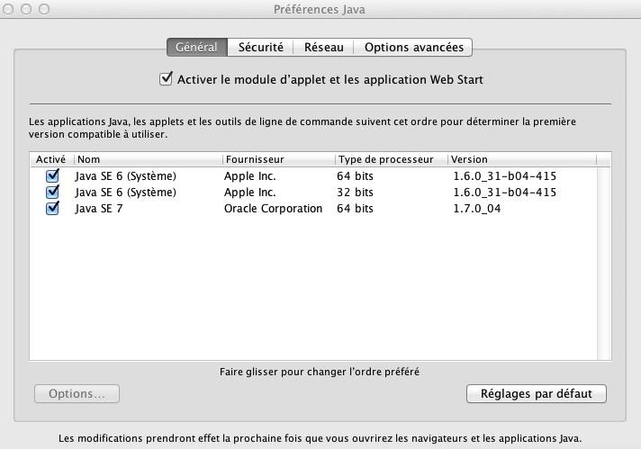 Mac OSX : Oracle reprend la main avec Java