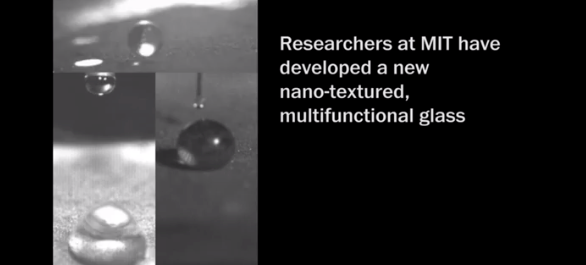 glass mit MIT : une nanostructure de verre capable de repousser leau et la saleté