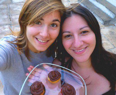 Cupcakes banane-chocolat blanc et topping chocolat