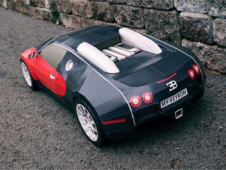 Bugatti Veyron en papercraft (!)