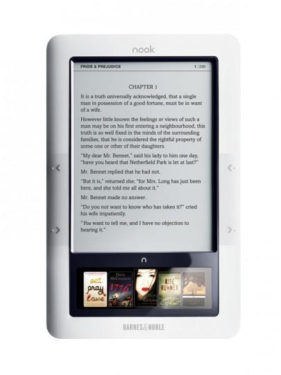 nook front view 405x540 Microsoft investit dans Barnes & Noble pour développer le livre numérique 