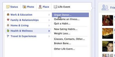 Facebook don organe Facebook veut influencer le don dorganes