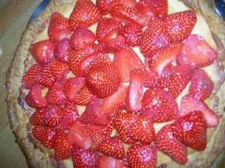 Tarte aux fraises amandine