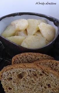 Pain d'épices Mulot&Petitjean; en accompagnement de poires au poivre de cassis