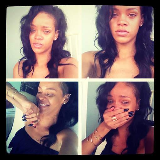 Rihanna réalise à quel point on a l'air stupide quand on se prend en photo avec son iPhone...