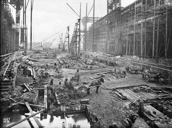 Construction du Titanic en images