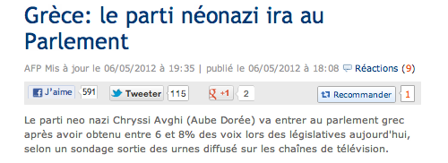 Les uns votent à droite, les autres votent à gauche. Les Grecs...