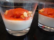 CREVETTES A LA CREME DE BREBIS & COULIS DE PIQUILLOS