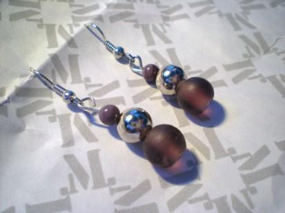 Boucles d’oreille violet FRAIS DE PORT GRATUIT