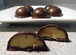 Chocolats fins - croustillants au caramel
