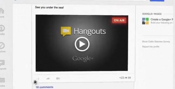 google hangouts 600x306 Google+ lance son Hangouts On Air