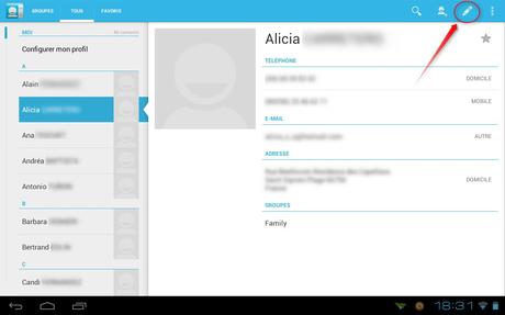 Android ICS : Classer et trier ces contacts