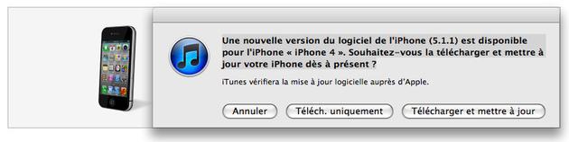 L'iOS 5.1.1 est disponible sur iPhone et iPad...