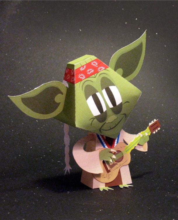 Yoda (mashup) papertoy de Matt Hawkins