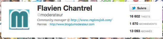 Flavien Chantrel sur Twitter