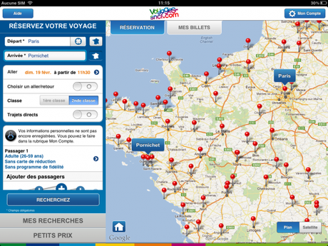 SNCF sur iPad : une ergonomie ludique