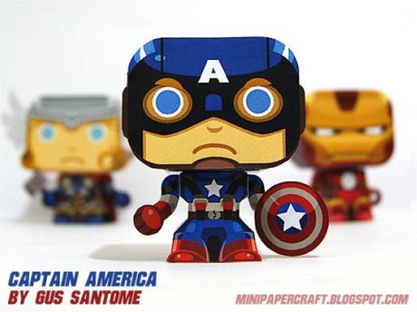 Captain America Mini Papertoy