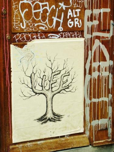 porte, tree of life, arbre de vie, arbre, vie, tree, life, graffiti, street art, paris