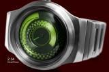 uzumaki silver green watch 160x105 Tokyoflash Kisai Uzumaki : une montre analogique
