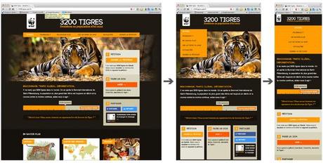 responsive design pour le site 3200 tigres