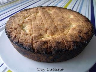 Gâteau basque à la confiture de cerises