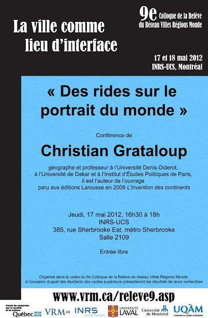 La ville comme lieu d'interface (9e Colloque de la Relève VRM)