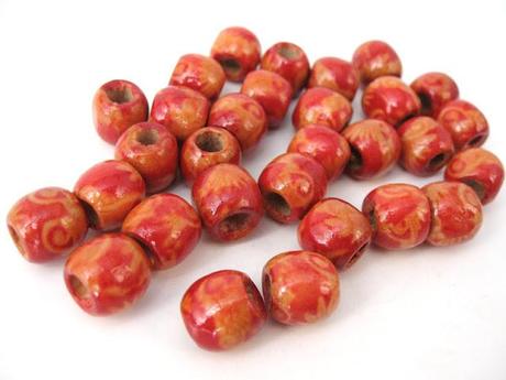 Nouvelle perles de bois à motifs africains, tribals et asiatiques