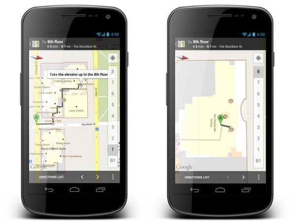 Google maps indoor Google Maps passe en version 6.7 pour Android