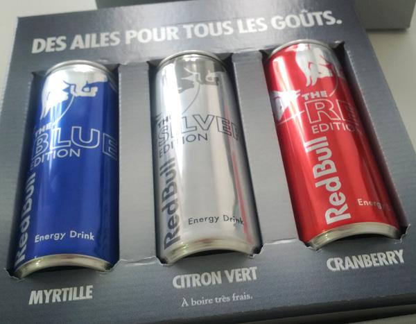 red bull editions Red Bull en bleu, blanc, rouge