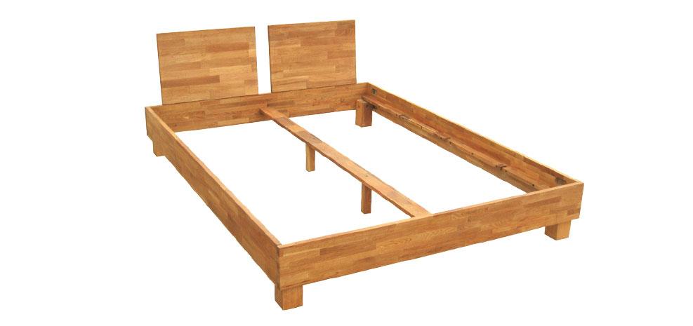 acheter lit deux places en bois clair pas cher