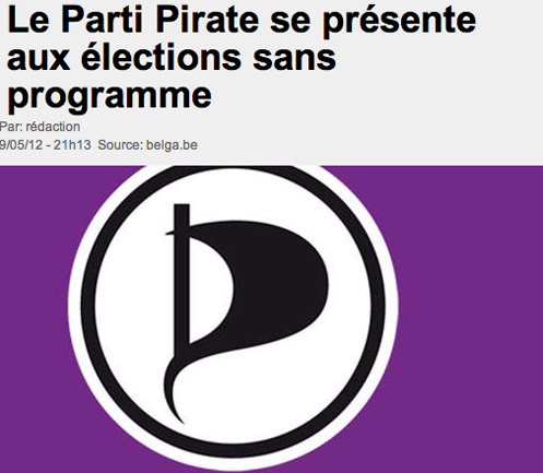 “Un parti pirate s’est lancé en Belgique et a...
